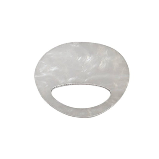 White Pebble Glasses Brooch