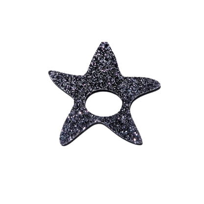 Charcoal Sparkle Star Glasses Brooch