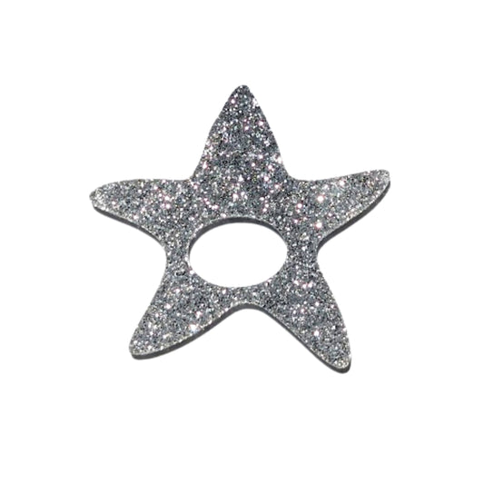 Silver Sparkle Star Glasses Brooch