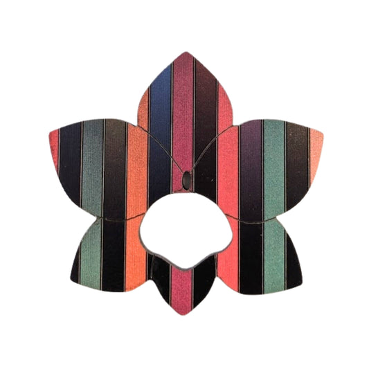 Orchid Glasses Brooch (Bold Stripe)