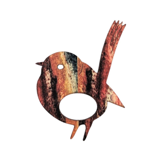 Wren Glasses Brooch (Earthy Tones)