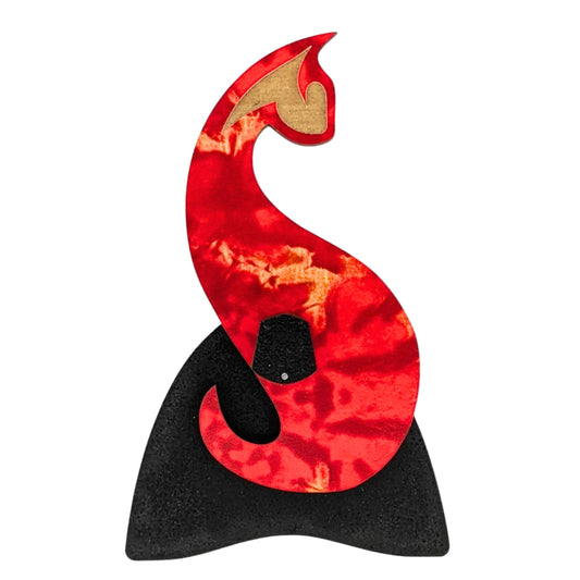Sassy Cat Glasses Stand (Red & Orange)