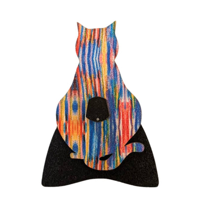 Sassy Cat Glasses Stand (Colorful Crayon)