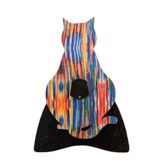 Sassy Cat Glasses Stand (Colorful Crayon)