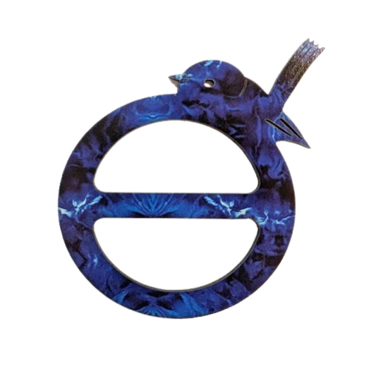 Blue Wren Scarf Ring