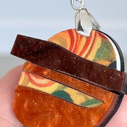 Orange 'Ellie' Pendant (FREE Brooch)