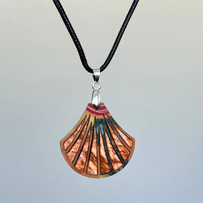 Orange 'Tilly' Pendant (FREE Brooch)
