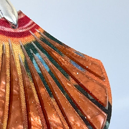Orange 'Tilly' Pendant (FREE Brooch)