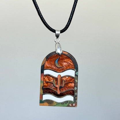 Orange 'Lumi' Pendant (FREE Brooch)