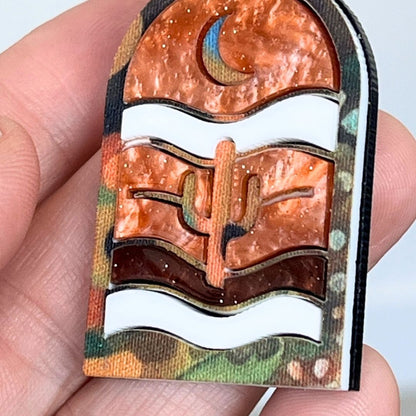 Orange 'Lumi' Pendant (FREE Brooch)