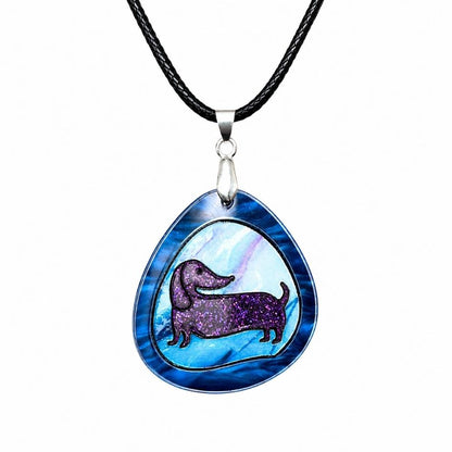 Blue 'Teardrop Dashie' Pendant (FREE Brooch)