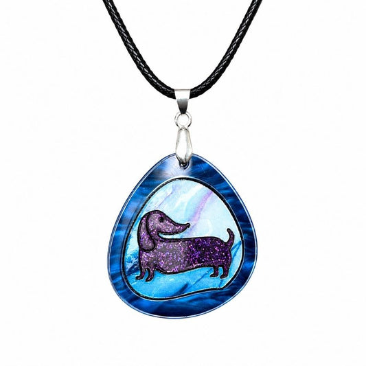 Blue 'Teardrop Dashie' Pendant (FREE Brooch)