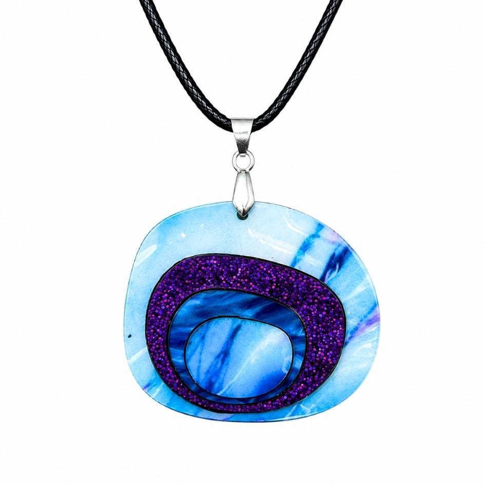 Blue 'Nova' Pendant (FREE Brooch)
