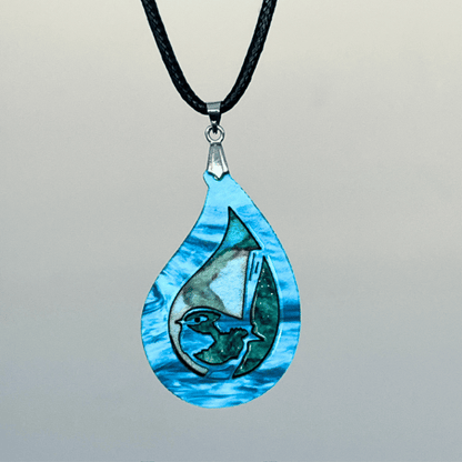 Turquoise 'Rain Wren' Pendant (FREE Brooch)