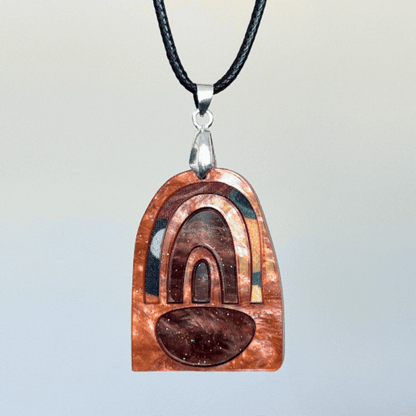 Orange 'Tara' Pendant (FREE Brooch)