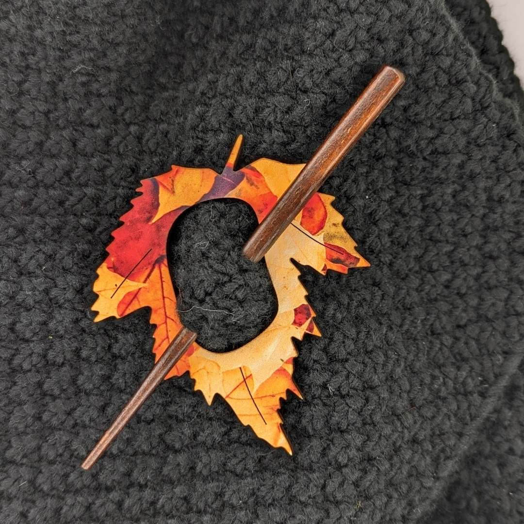 Autumn Leaf Scarf Pin