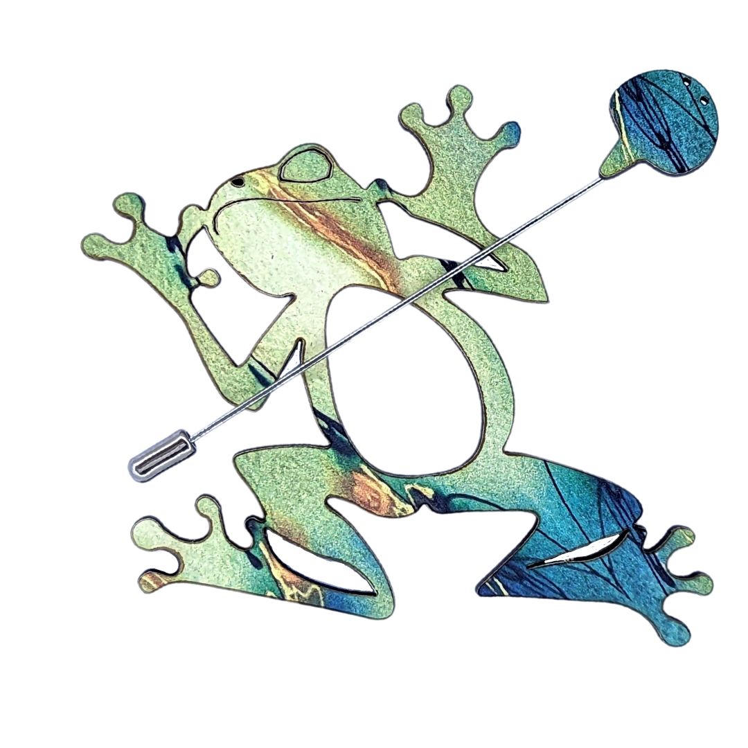 Frog Scarf Pin