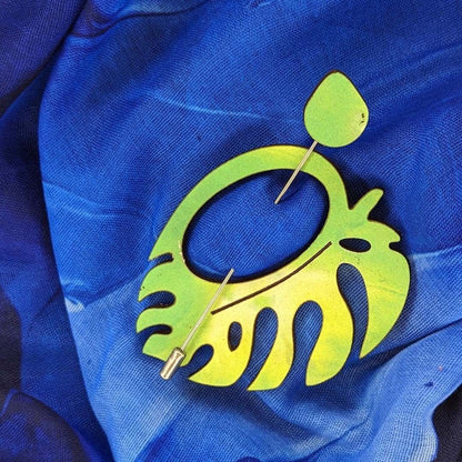 Tropical Leaf Scarf Pin