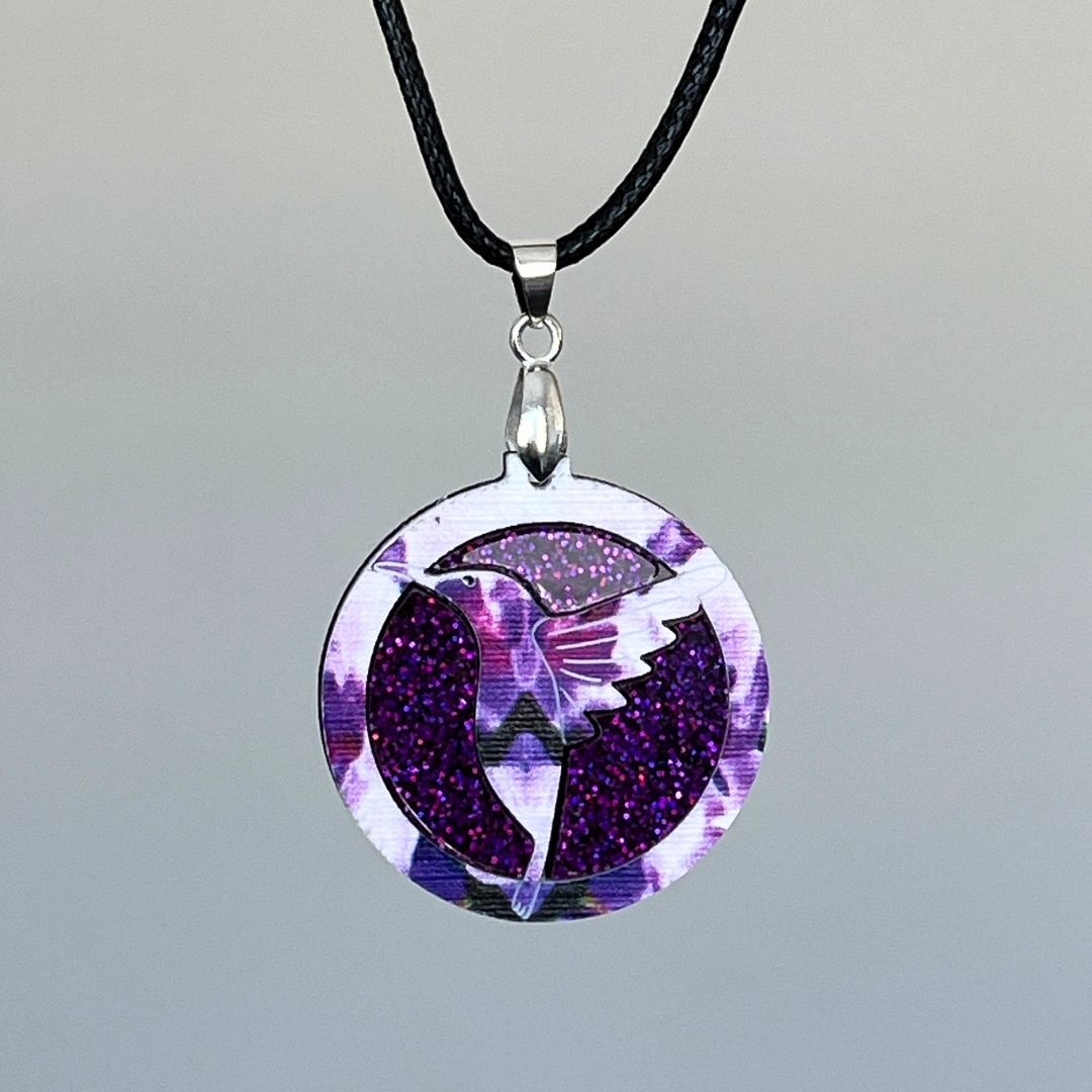 Pink 'Round Humma' Pendant (FREE Brooch)