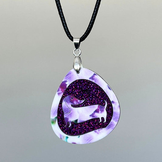 Pink 'Teardrop Dashie' Pendant (FREE Brooch)