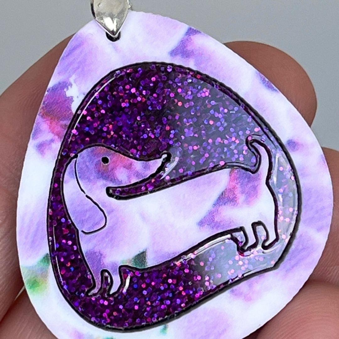 Pink 'Teardrop Dashie' Pendant (FREE Brooch)