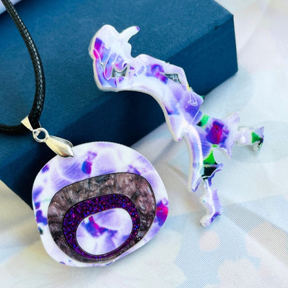 Pink 'Nova' Pendant (FREE Brooch)