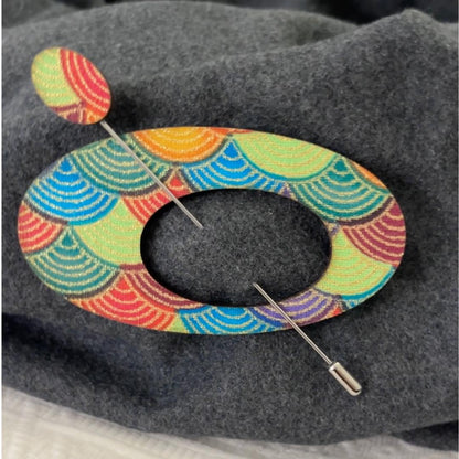 Oval Scarf Pin (5 Colours)