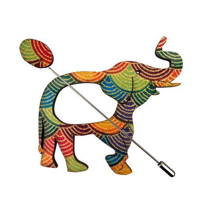 Elephant Scarf Pin (5 Colors)