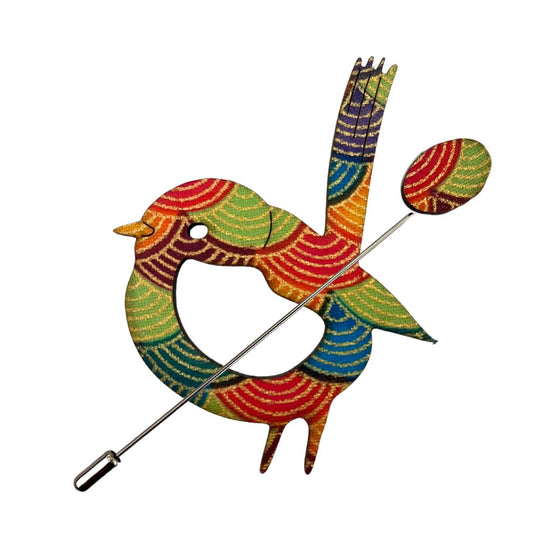 Blue Wren Scarf Pin (7 Colors)