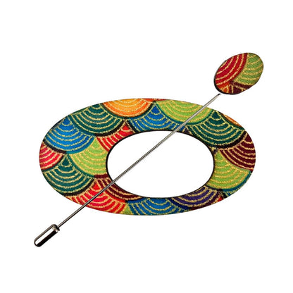 Oval Scarf Pin (5 Colours)