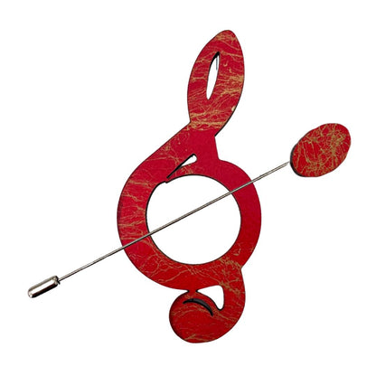 Treble Clef Scarf Pin (5 Colors)