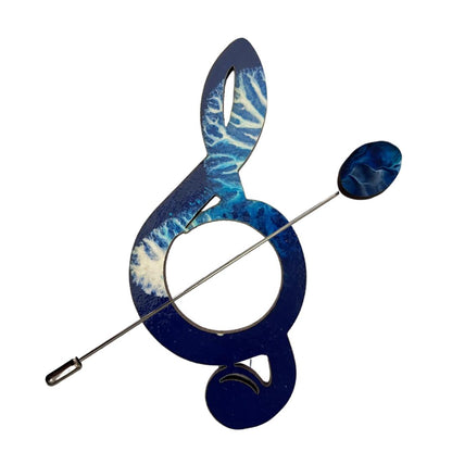 Treble Clef Scarf Pin (5 Colors)