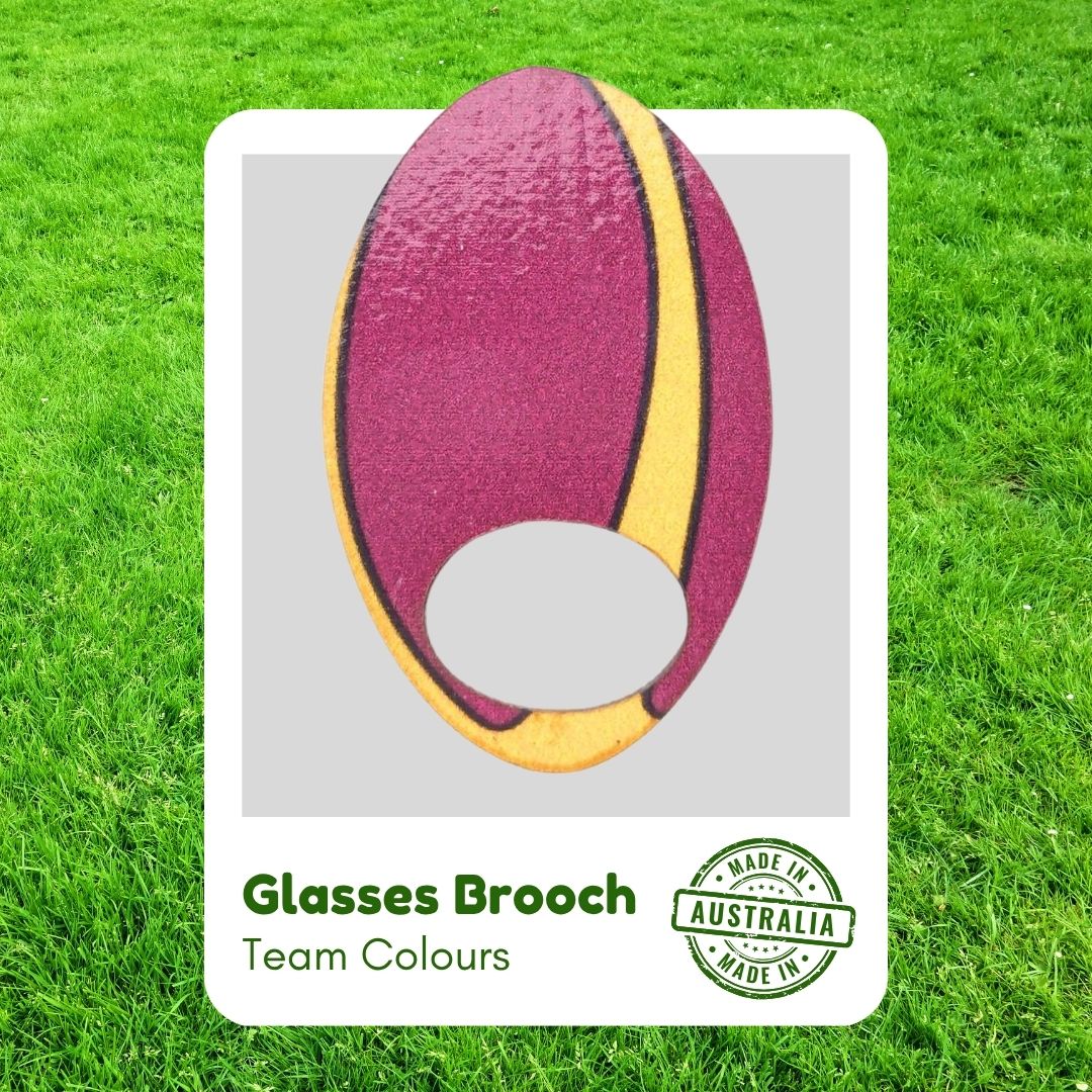 Rugby Colours - Glasses Brooches