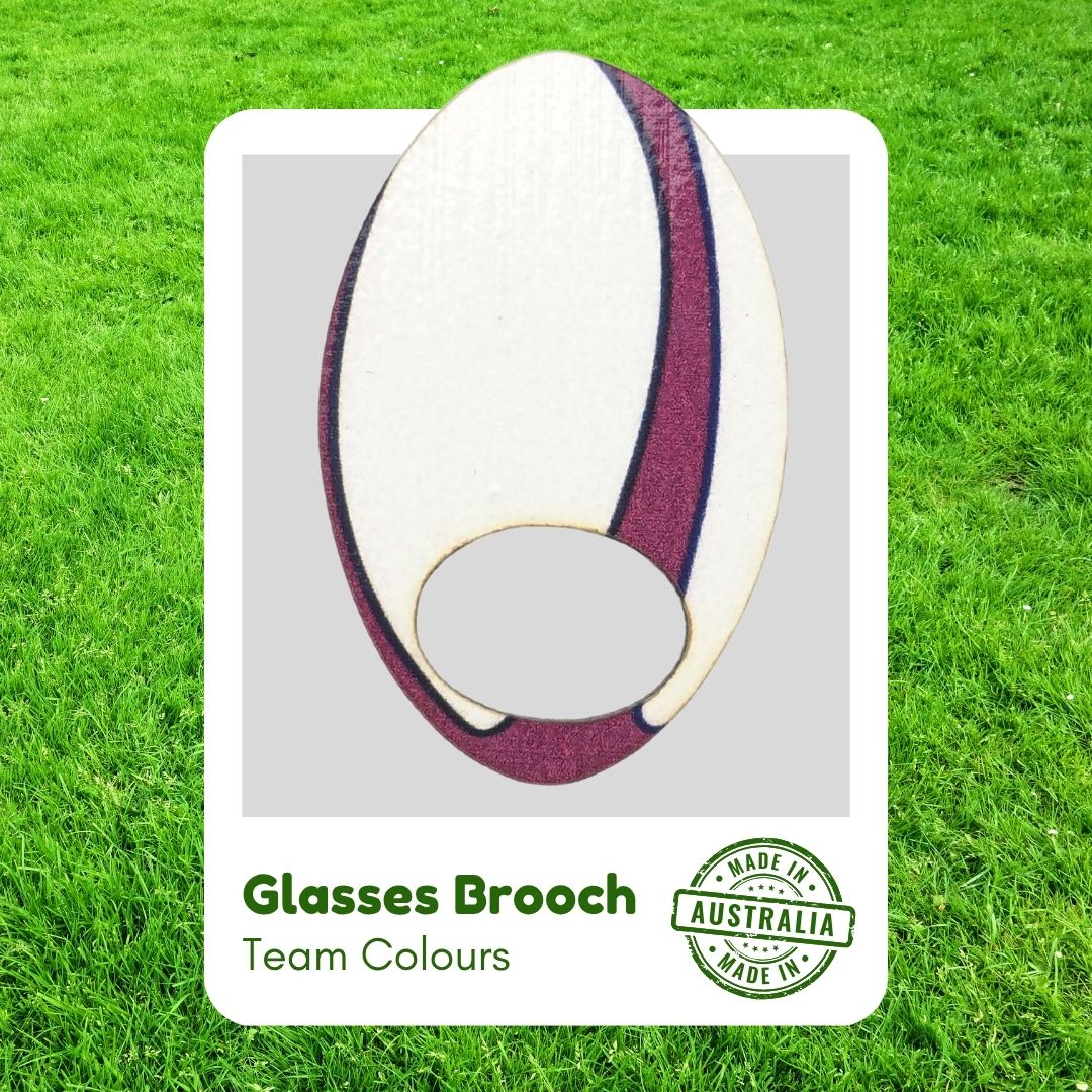Rugby Colours - Glasses Brooches