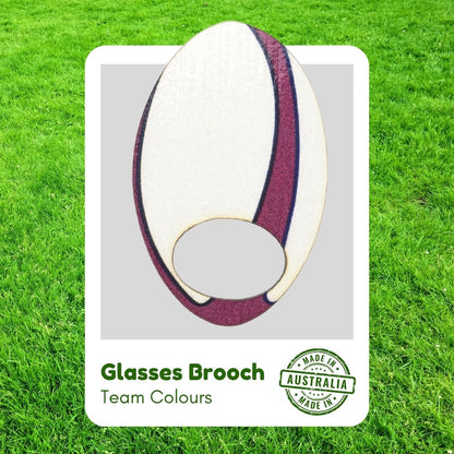 Rugby Colours - Glasses Brooches
