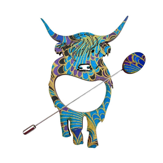 Highland Cow Scarf Pin (5 Colors)