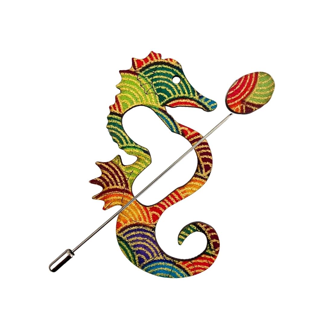Seahorse Scarf Pin (5 Colors)