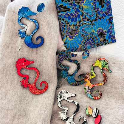 Seahorse Scarf Pin (5 Colors)