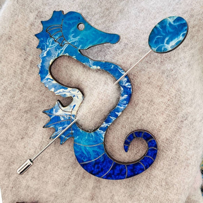Seahorse Scarf Pin (5 Colors)