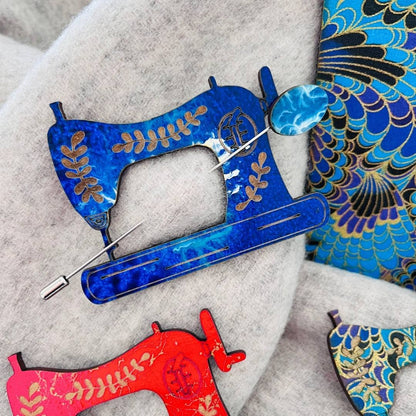 Sewing Machine Scarf Pin (5 Colors)