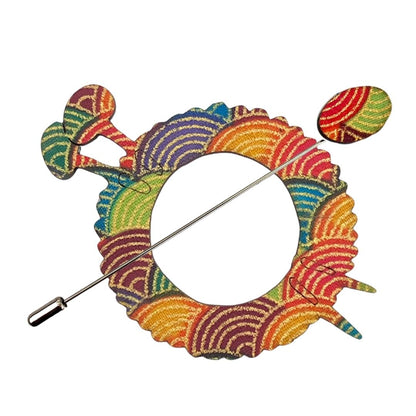 Knitting & Wool Scarf Pin (5 Colors)