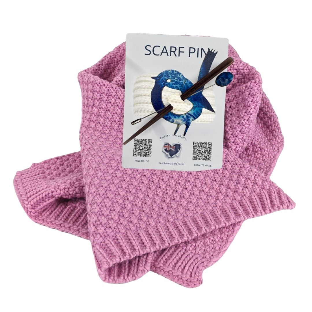 Pink Scarf & choose your Scarf Pin