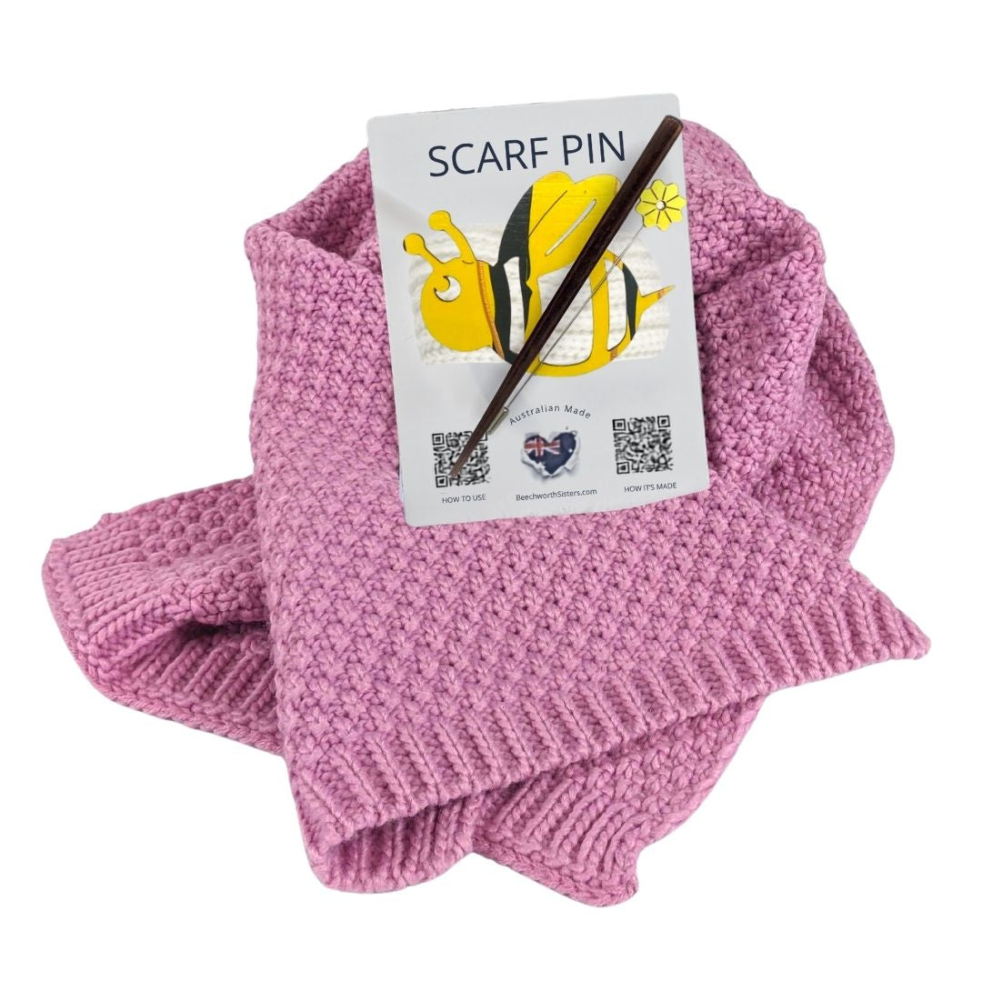 Pink Scarf & choose your Scarf Pin