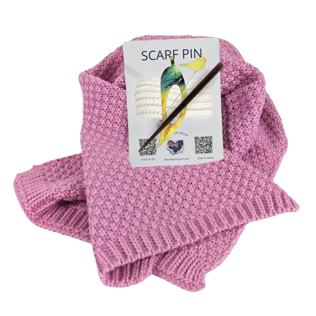 Pink Scarf & choose your Scarf Pin