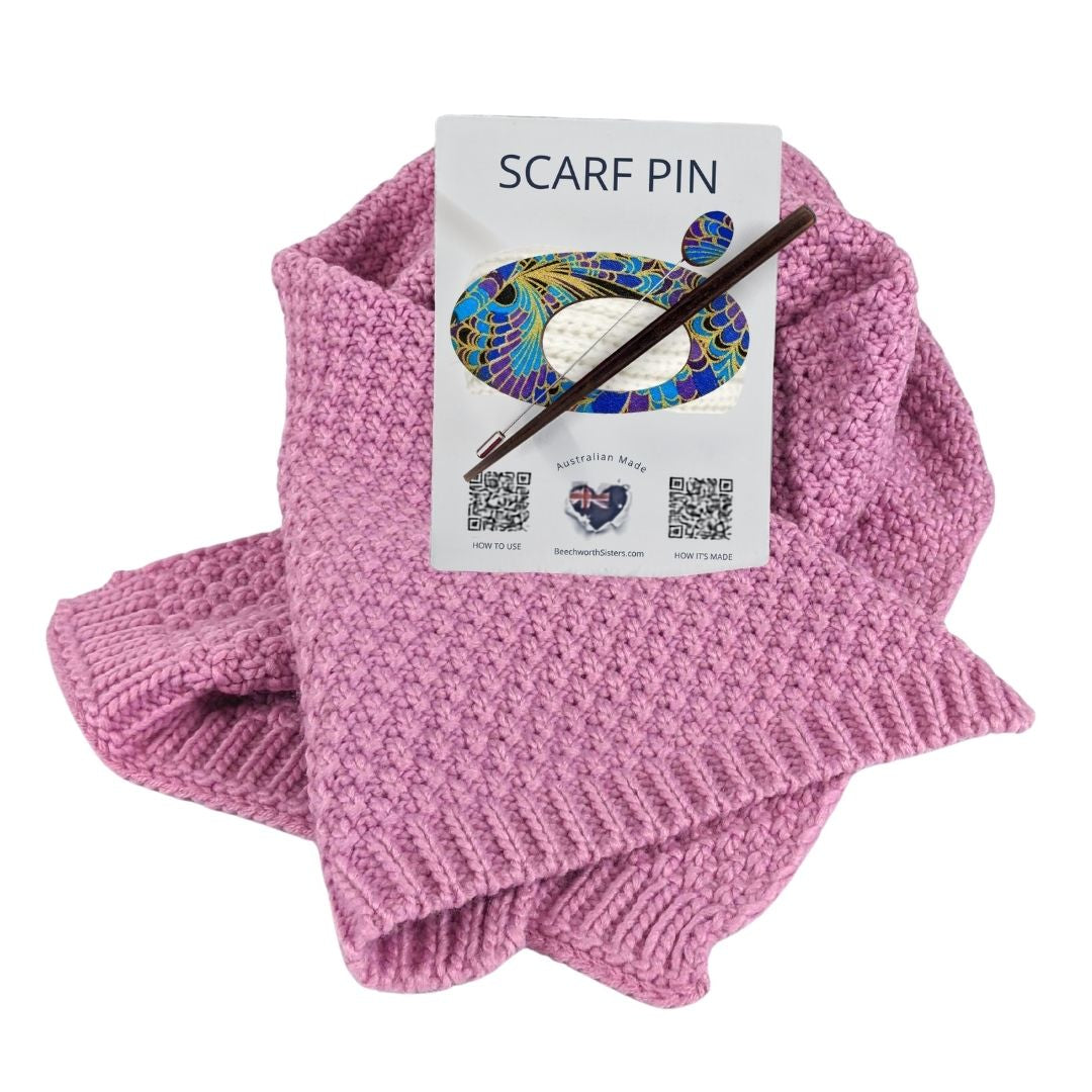 Pink Scarf & choose your Scarf Pin