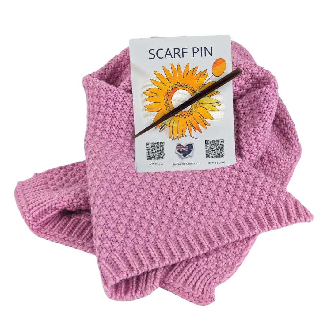 Pink Scarf & choose your Scarf Pin
