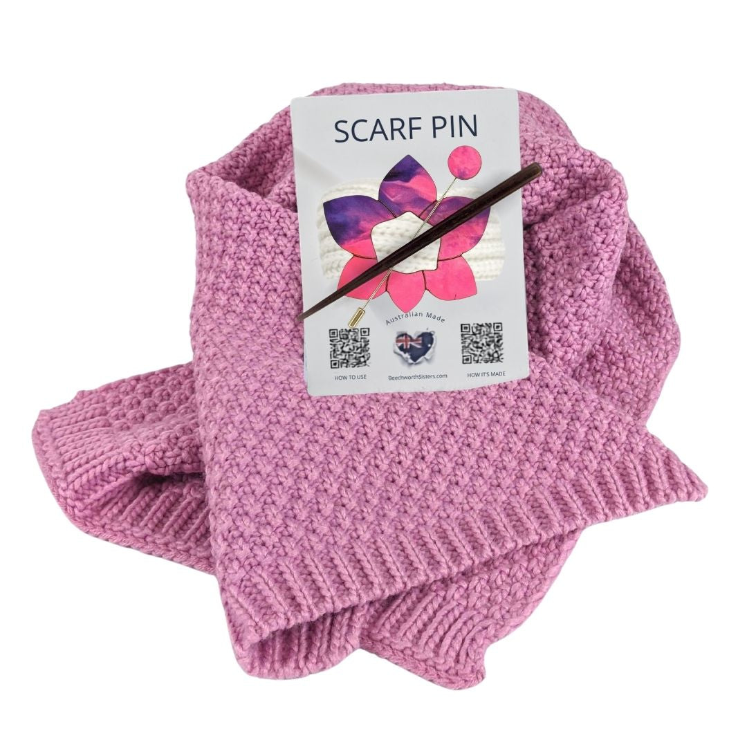 Pink Scarf & choose your Scarf Pin