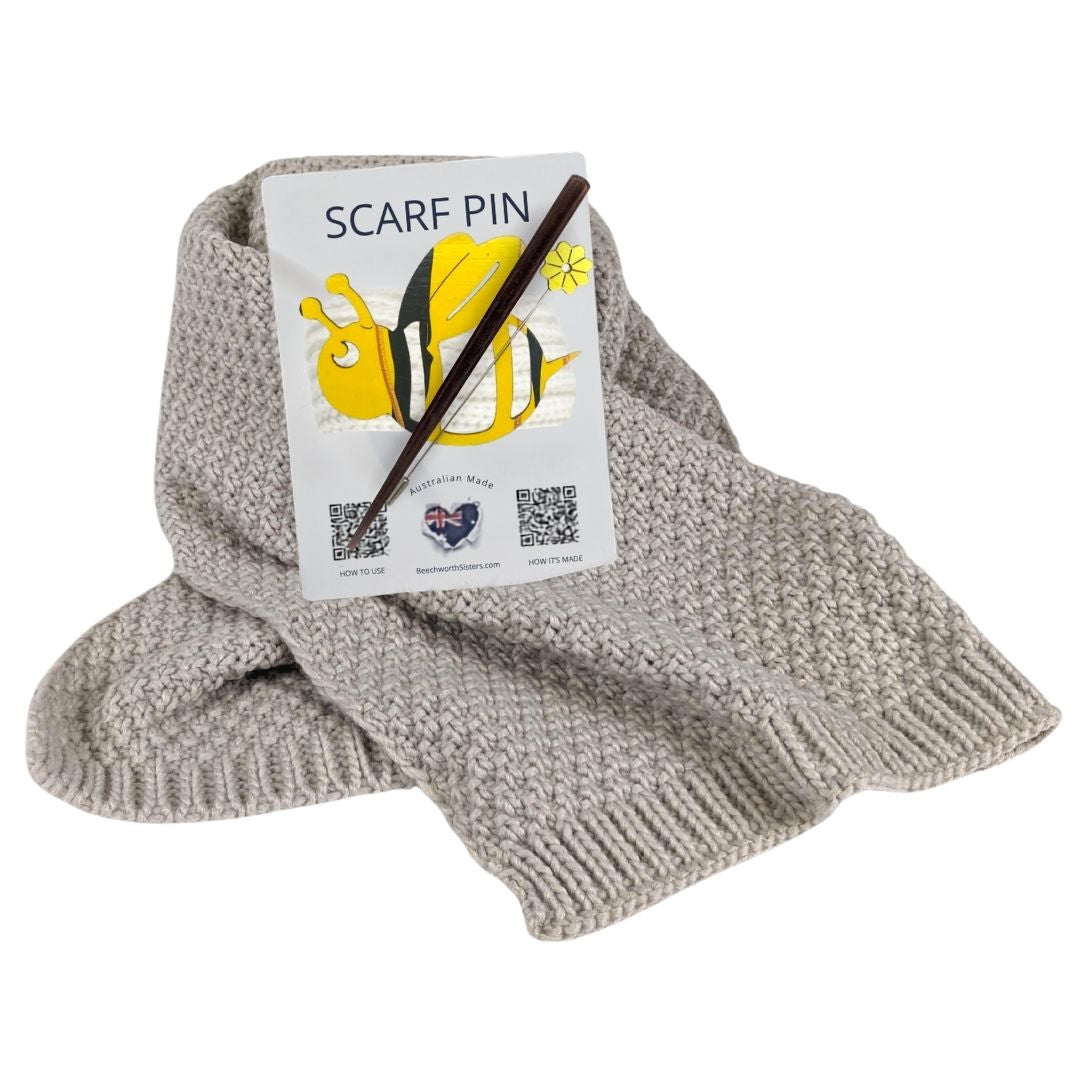 Beige Scarf & choose your Scarf Pin