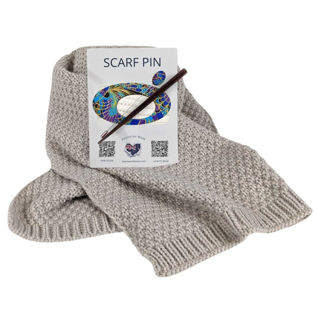 Beige Scarf & choose your Scarf Pin