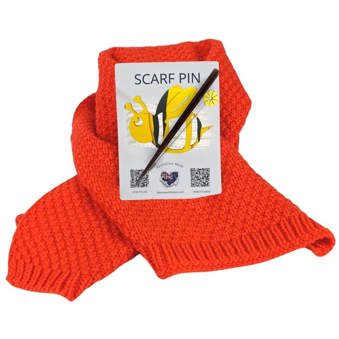 Orange Scarf & choose your Scarf Pin